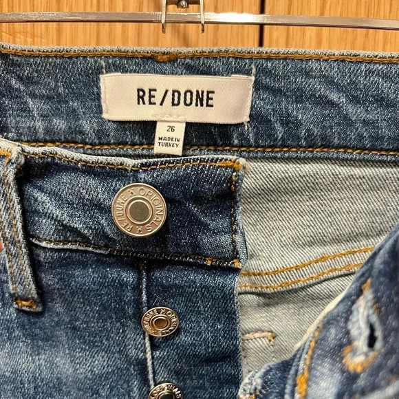 RE/DONE - High-Rise Ankle Crop Jean Size 26 NWT - Picture 6 of 7